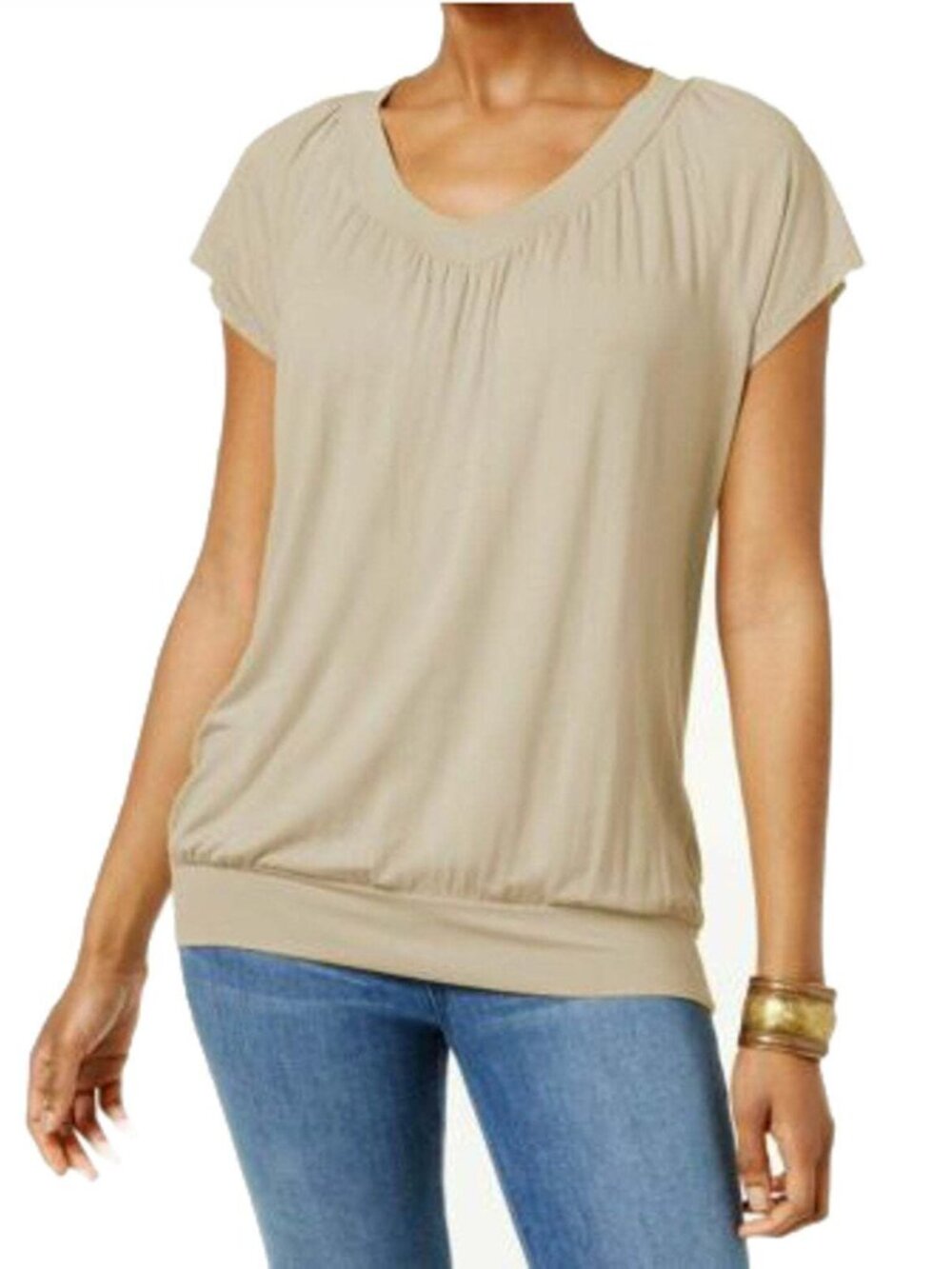 JM Collection Womens Blouson T-Shirt